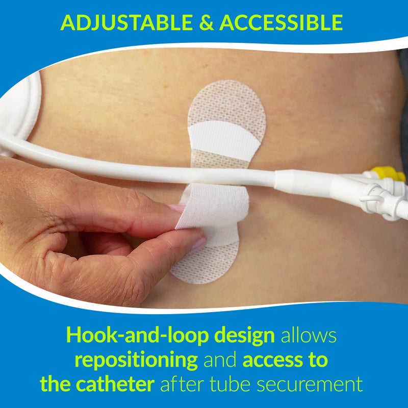 TIDI 3300M-10PK Grip-Lok Medium Securement Device ― Pack of 10 ― Catheter Stabilization Device ― White ― Low-Profile Design for Comfort― Home Healthcare ― FSA Eligible Medical Supplies - Image 4